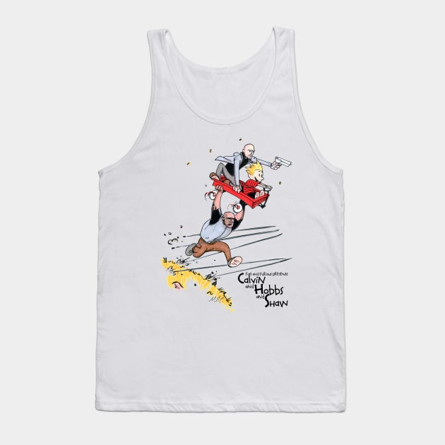 Calvin and Hobbs and Shaw Tank Top by artildawn